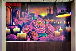 Graffiti Mexico Flores Cementerio Dia De Los Muertos 300x100000